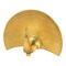 Gold Cast Aluminum Fan Table Art Accent Piece Decorative Design